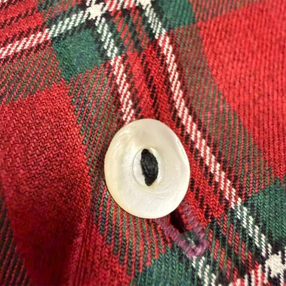 Tootal Flannel by Lipson Red Plaid Button Up Shirt Long Sleeve Medium - Picture 4 of 7
